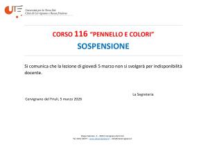 Sospensione corso