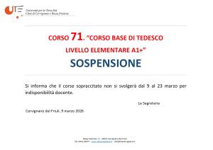 Sospensione corso