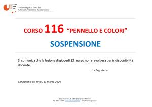 Sospensione corso