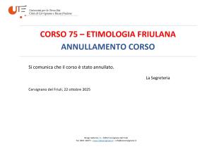 Corso annullato