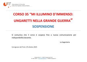 Sospensione corso