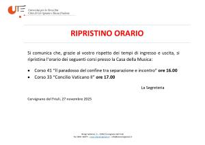 Ripristino orario